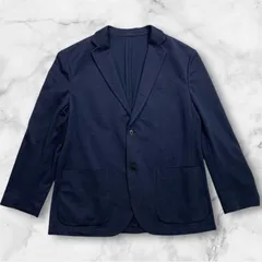 ユニクロ スリムフィット テーラードジャケット XXL ネイビー 薄手 ストレッチ ビジカジ 春秋 メンズ