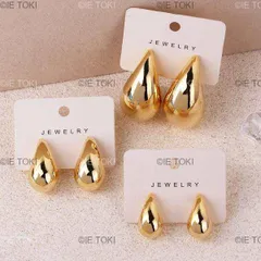 女性のためのヴィンテージの水滴のイヤリング ゴールドとシルバーの色 誕生日プレゼント ジュエリー 卸売 新着 e8436 2024