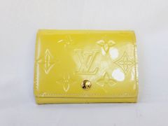 ルイヴィトン ヴェルニ アンヴェロップ カルト ドゥヴィジット M91407 カードケース イエロー