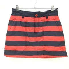 ルコック 中綿スカート ネイビー×レッド ボーダー  レディース 7 ゴルフウェア le coq sportif