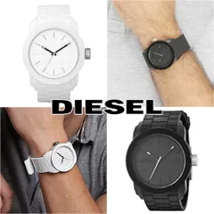 DIESEL ディーゼル フランチャイズ シリコンウォッチ  ホワイト ブラック