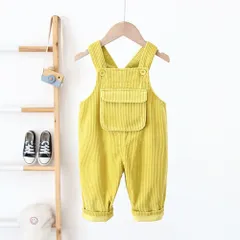 ☆ イエロー ☆ 110cm ☆ キッズサロペット yksp2032 キッズ サロペット オーバーオール パンツ 長ズボン 子ども服 子供服 コットン ポケット 男の子 女の子 キッズ 男女兼用 ユニセックス 子供 こども 子ども 幼児 ベビー カジュアル