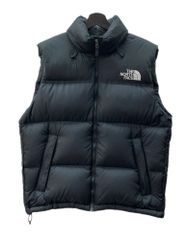 ザノースフェイス THE NORTH FACE NUPTSE VEST ヌプシ ベスト ダウン アウトドア ジップアップ ノースリーブ 黒 ND92338 ベスト ロゴ ブラック Lサイズ 104MT-1417