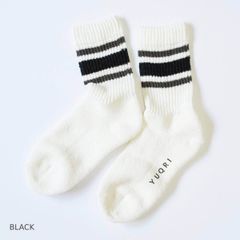 YUQRI ユクリ puff pile short crew line パフパイルショートクルーライン 123500733 靴下 ソックス 抗菌防臭 消臭 制菌 ユニセックス レディース メンズ 新品 国内正規品 日本製 【サイズ / M：25-27cm】