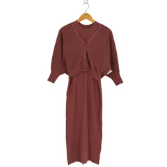 プロポーションバイボディードレッシング PROPORTION BODY DRESSING 透かしカーディガン ナローリブニットワンピース レディース  S