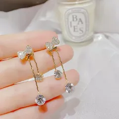 925 シルバーニードル リボンピアス 可愛い 韓国 タッセルピアス ゴールド 結婚式 成人式 誕生日 プレゼント