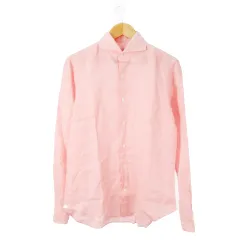 【美品】Giannetto ホリゾンタルカラーリネンシャツ L 美品Giannetto ホリゾンタルカラーリネンシャツ VINCI FIT 39