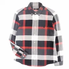 BLACK LABEL CRESTBRIDGE ブラックレーベル クレストブリッジ チェック柄 ボタンダウン シャツ 長袖 2 M 黒 メンズ 【中古】