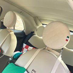 No.515  FIAT500  ヘッドレストカバー　4点セット　ハンドメイド