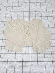 ◇ ⊇ SM2 サマンサ モスモス フロントリボン 長袖 ニット カーディガン サイズF ベージュ系 レディース E  【1508270000700】