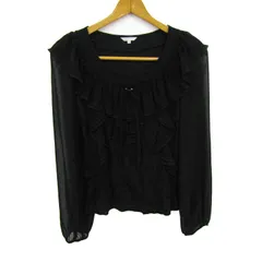 トゥービーシック ブラウス シャツ トップス 長袖 フリル プルオーバー レディース Ⅱサイズ ブラック TO BE CHIC 【中古】のサムネイル