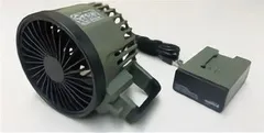 TRI MINI BLOWER Circus OLIVE SLW200 | ミニ扇風機 小型 ハンディファン デスクファン ハンズフリー モバイルバッテリー 充電不要 手持ち 卓上 携帯扇風機 ポータブル扇風機 ミニブローワー 夏 登山 山登り キャンプ 
