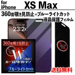 【iPhoneXSMax】360度覗き見防止＋ブルーライトカットフィルム iPhone液晶保護フィルム のぞき見防止 プライバシー保護 クリーナー付き ガラスフィルム 強化ガラス プライバシー保護 画面保護 アイフォンテンエスマックス xs max