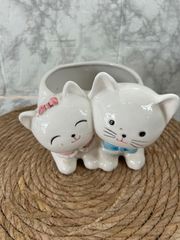 昭和レトロ　花瓶　花器　フラワーベース　ネコ　インテリア