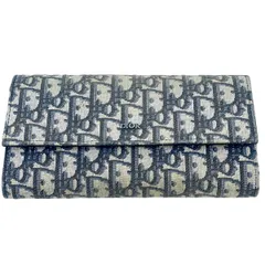 Christian Dior ディオール オブリーク ジャカード ロング フラップウォレット 2ESBC312YSE_H27E かぶせ長財布 【中古】
