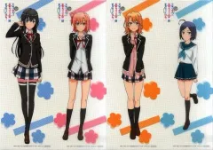 【中古】ポスター(アニメ) ミニスリムクリアA3半裁ポスター4枚セット 集合 「PS Vitaソフト やはりゲームでも俺の青春ラブコメはまちがっている。続」 アニメイト購入特典