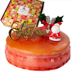 魔法洋菓子店ソルシエ クリスマスケーキ 2024 苺スフレ チーズケーキ 5号 直径14.5cm 4人～6人分 約340g 【クリスマス飾り付】 スイーツ Xmas Christmas  苺