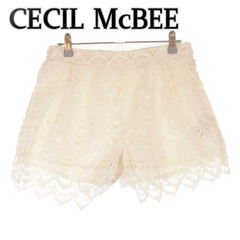 【完売商品】★涼しげ × ガーリーなショートパンツ★ セシルマクビー CECIL McBEE レースショーツパンツ 【M】 裏地付き 【ウエスト後ろゴム仕様で楽して可愛い】