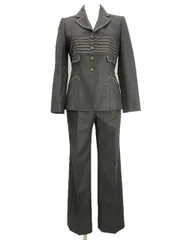 ジュンアシダ jun ashida パンツ スーツ セットアップ ウール カシミヤ 5 ダークグレー ステッチのサムネイル