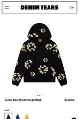 DENIM TEARS(デニムティアーズ) サボテンパーカー 黒