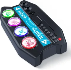 『初音ミク Project DIVA Future Tone DX』専用ミニコントローラーfor PS4 PEGA GAME 初音ミク専用ミニアケコン PS4コントローラー 静音化設計 タッチスライダー機能 発光機能搭載 ブラック