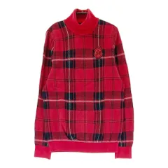 サイズ：1 PEARLY GATES パーリーゲイツ  タートルネックニットセーター チェック柄 レッド系 [240101369132] ゴルフウェア レディース ストスト