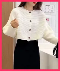 ★スタッフおすすめ★ ドルマンニットトップス ショート丈ニット 韓国長袖 きれいめ/前開き 大人可愛い/着やせボレロカーデ レディース ラウンドネック ニットショ おすすめ おしゃれ　人気 上品 90SXIH-001