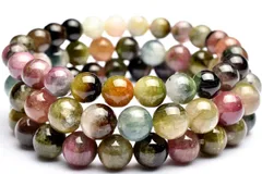 バイカラー ウォーターメロントルマリン　6.5mm　ブレスレット 1個売り パワーストーン 天然石 _BG4762-65