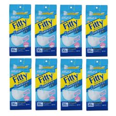 8個セット(花粉・PM2.5・インフル対応) フィッティ 7DAYSマスク EXプラス 30枚入×８ ふつうサイズ ホワイト タマガワエーザイ