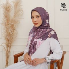スクエアヒジャブ- Khanza Scarf Cotton Ladies Shawl Moslem Hijab Tudung Batik Ethnic Indonesia Style ヒジャブ