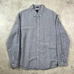 J.CREW ジェイクルー 千鳥格子 長袖 リネンシャツ メンズXL 