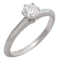 ティファニー TIFFANY&Co. ダイヤモンド/0.32ct G-VVS1-Very Good セッティング エンゲージメント ソリティア リング 9号 Pt950 仕上済