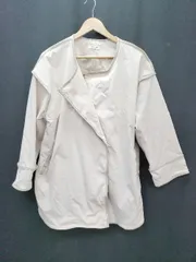 ◇ ◎ VANNIE U ヴァニーユー 薄手 パイピング フロントボタン 長袖 ジャケット コート サイズF ベージュ レディース P  【1403110002039】