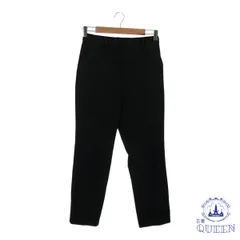 ☆美品☆ UNIQLO ユニクロ パンツ ストレート ボタンファスナー カジュアル レディース ブラック M 901-9596 送料無料 古着