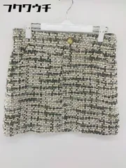 ◇ MACPHEE マカフィー トゥモローランド ツイード系 ミニ 台形 スカート サイズ38 ベージュ カーキ レディース  【1106100000014】