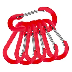 【数量限定】キャンプ つける先 ハイキング 鍵 小物 トレッキングフック キーホルダー スリング 脱落防止 Dリング 小 お釣り 耐荷重50KG】超軽量 カラビナ【20/10個セット アウトドア 多機能 アルミ合金 キャンプ Wlikn