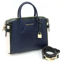  マイケルコース 2WAYハンドバッグ ネイビー グリーン