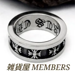 送料無料サイズご指定下さいクロムシルバーステンレスクロス十字架フープリング指輪