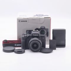Canon EOS Kiss M 標準ズームキット ブラック APS-C 初心者向け 小型軽量 ミラーレス【中古】