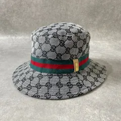 GUCCI VINTAGE ITALY製 シェリーライン GGパターン バケットハット ヴィンテージ グッチ