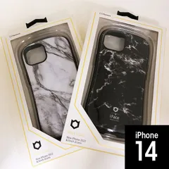 マーブル 白/黒 iPhone14 iFace スマホケース 6183 / 6190