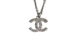 シャネル ネックレス/ペンダント 2way CHANEL ココマーク/CC ラインストーン/パールモチーフ シルバー 20A