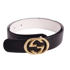 Vintage グッチ GUCCI レザーベルト インターロッキング リバーシブ