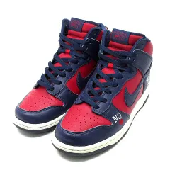 ナイキ エスビー NIKE SB シュプリーム Supreme ダンク ハイ DUNK HIGH OG QS BY ANY MEANS スニーカー DN3741-600 レッド ネイビー 26.5cm ☆AA★