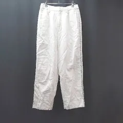 ◇ 表記なし ウエストゴム ライン デニム風 カジュアル シンプル パンツ サイズS ホワイト レディース E  【1309040050877】