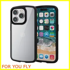 【在庫処分】エレコム iPhone15 Pro ケース TOUGH SLIM LITE 耐衝撃 衝撃吸収 薄型 軽量 ストラップシート付き ストラップホール付き [全周配置のエアークッションが衝撃を吸収] ブラック PM-A23CTSLFCBK