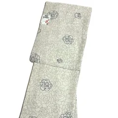 着物 洗える仕立て上がり小紋 （袷 クリーム系 薔薇柄 Mサイズ） 日本製生地　着物 女性 レディース 和装 和服 きもの 春 秋 冬 カジュアル 可愛い 普段着