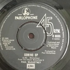 英7” Paul McCartney Coming Up R6035 Parlophone /00080