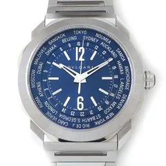 ブルガリ BVLGARI 腕時計 オクト ローマ OC41SWT/103481 サンレイ ブルー文字盤 ワールドタイム表示 裏スケ SS 自動巻き 【箱・保付き】 【中古】のサムネイル