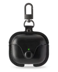 新品 【JAC】Airpods 第３世代専用PUレザーケース お洒落 前面LEDランプが見える 全面保護 耐衝撃 ワイヤレス充電対応 (Airpods第3世代 Bluck)